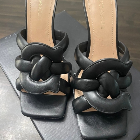 Coach Kellie Leather Sandals SZ 9 - Picture 4 of 9